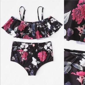 Floral High Waist Bikini